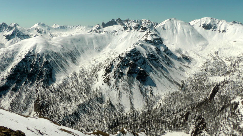 #13 Faces nord encore bien enneigées: Pierre Châtel, Cime de Pal, Croix de Carlé, Fort Carra, Pointe Côte de l Faces nord encore bien enneigées: Pierre Châtel, Cime de Pal, Croix de Carlé, Fort Carra, Pointe Côte de l'Ane, Tête Ronde, Tête de Sanguinière