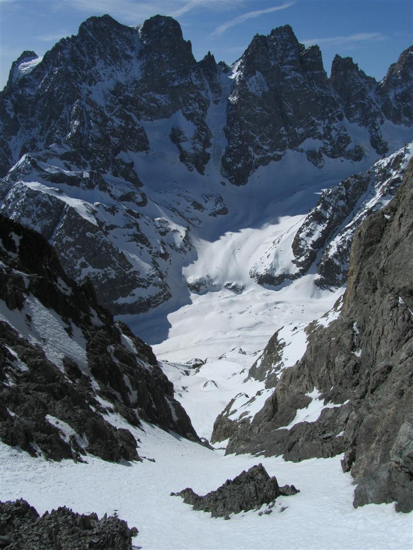 #1 le couloir sud : vue du col le couloir sud : vue du col