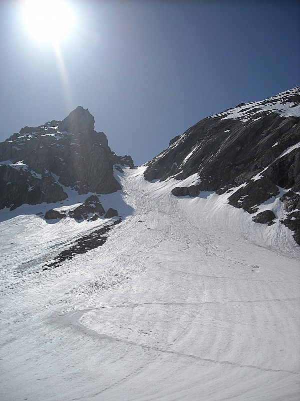 Couloir : vu d'en bas