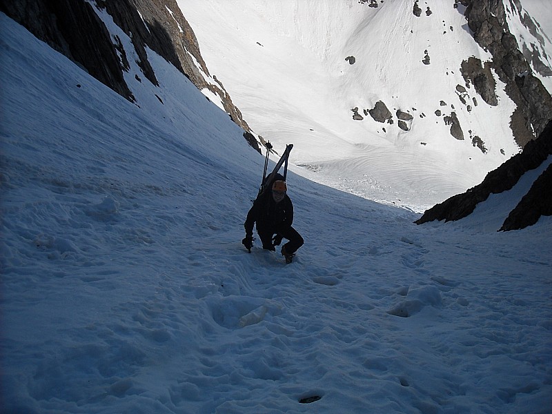 Monté : couloir nord du petit Arbizon à la montée