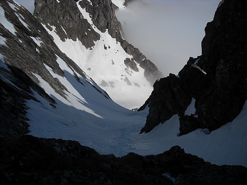 Culoir : vu d'en haut