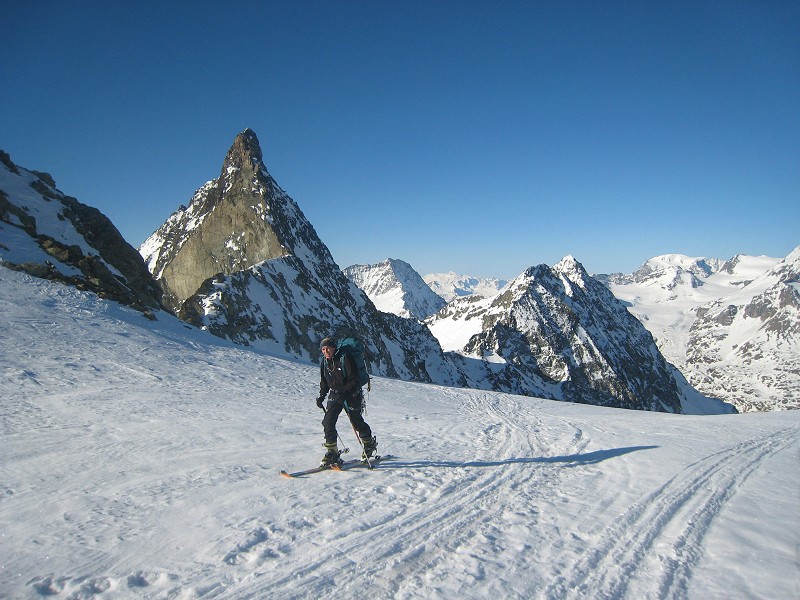 L'Aiguillette : Julien arrive sous l'Aiguillette, on a déjà bien donné ce matin !