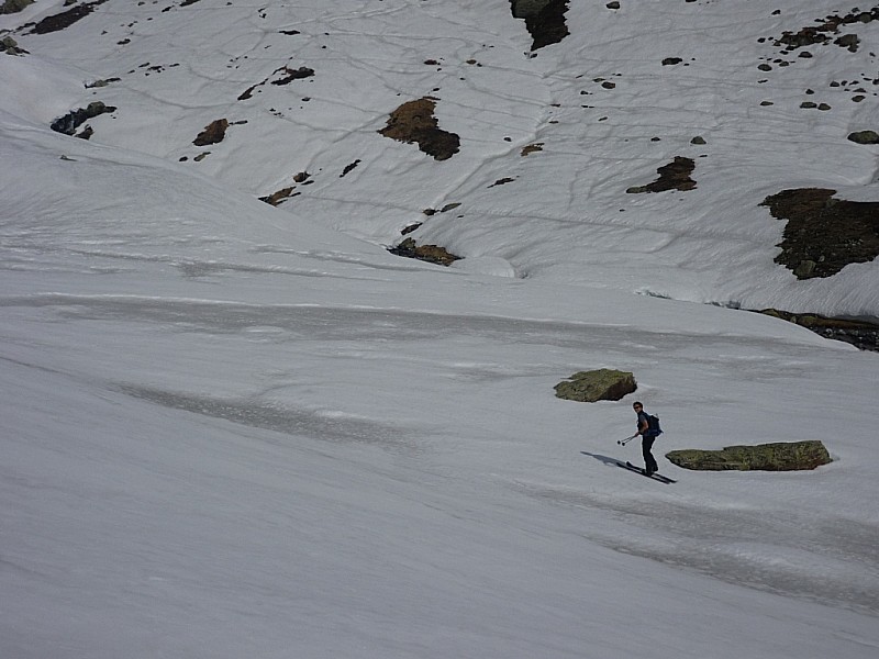 combe de la croix : on chausse vers 2000 m