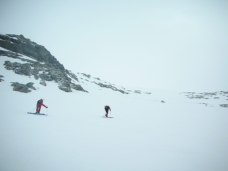 #7 Passage de Rosoire : Accès au glacier du Rosoire: Cyrille et Gégé à la montée Passage de Rosoire : Accès au glacier du Rosoire: Cyrille et Gégé à la montée