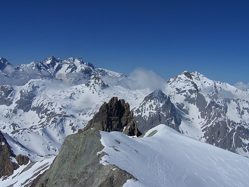 Pointe des Cerces : La Meige vue du somet de la pointe de Cerces.