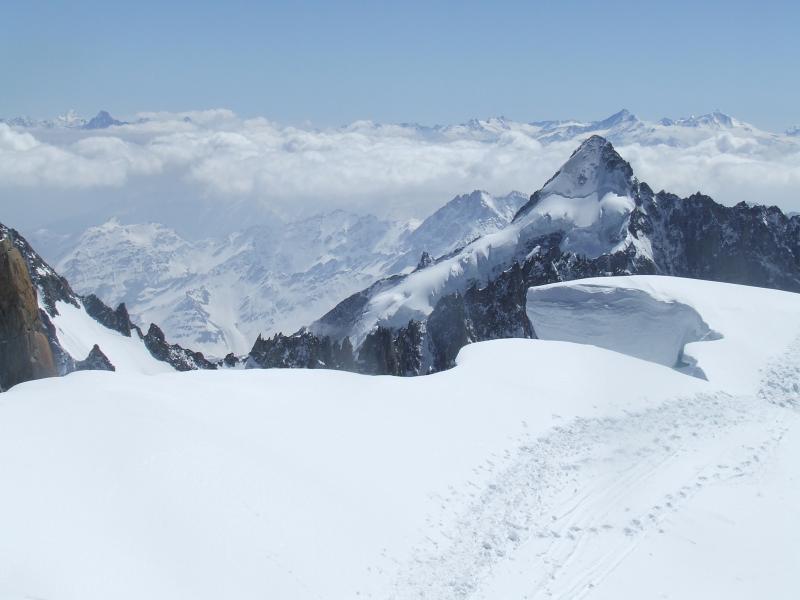 #3 Couloir Barbey : Du sommet, le Dolent Couloir Barbey : Du sommet, le Dolent