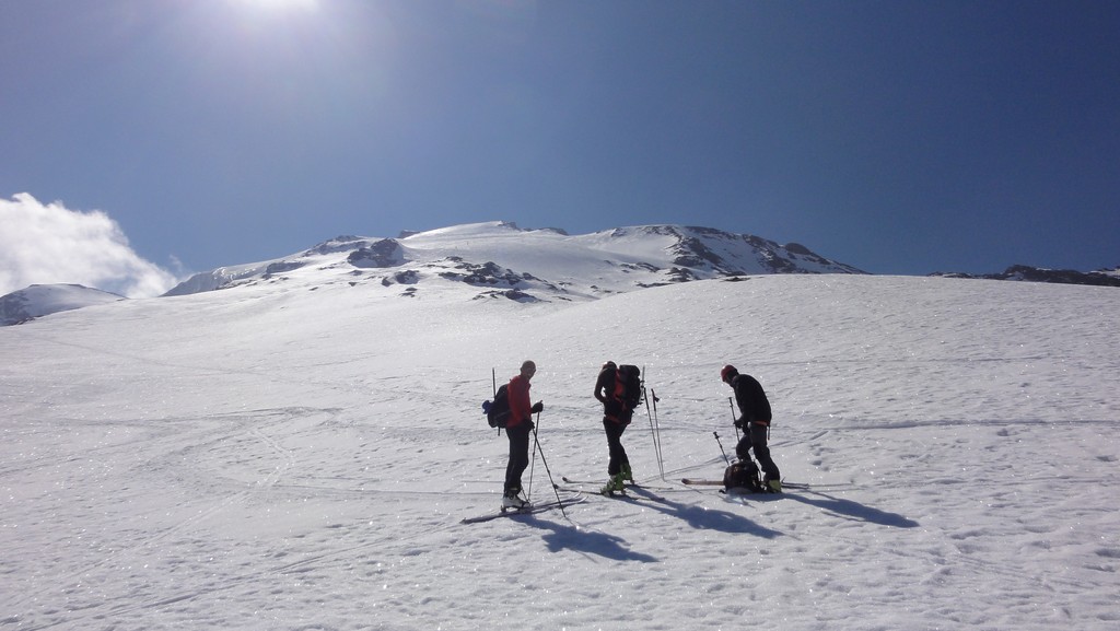 pied du glacier : reste 800m de D+ abominablement long (enfin pour moi)