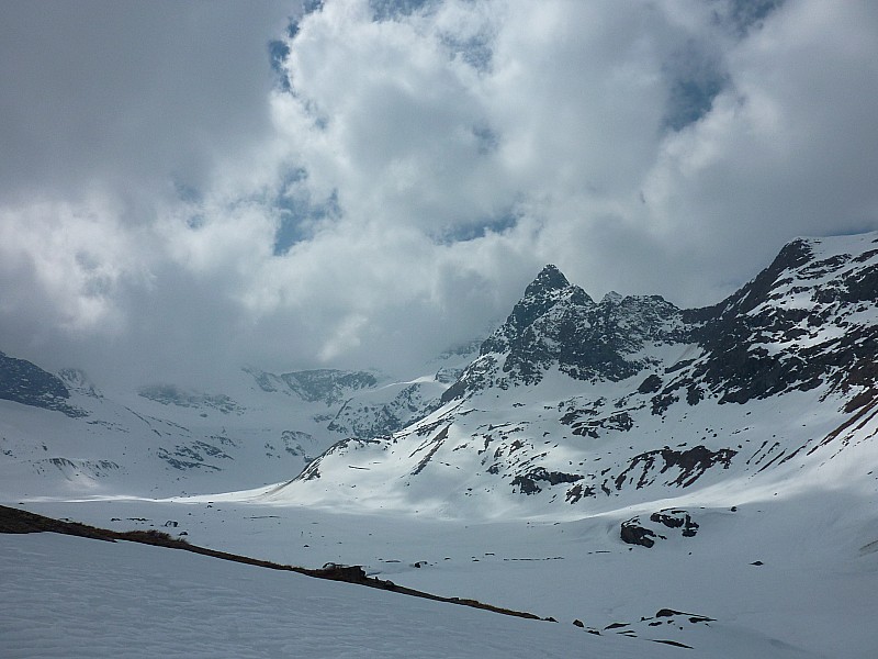 #3 Col des Evettes : Sommets de la Pte Ciamarella et de l Col des Evettes : Sommets de la Pte Ciamarella et de l'Albaron bouchés.