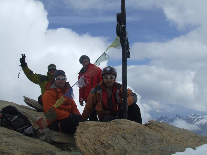 Pointe de Vouasson : l'equipe du jour au sommet