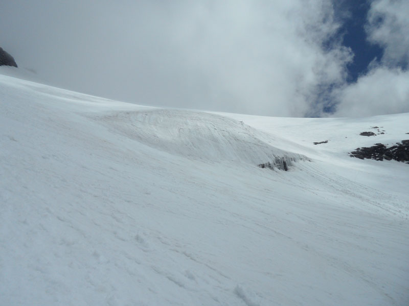 #5 Balmhorn : La langue de glace qui marque le début de la face. Balmhorn : La langue de glace qui marque le début de la face.
