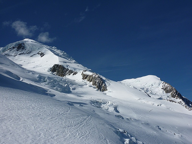 Arête N du Dôme : Vue des grands mulets