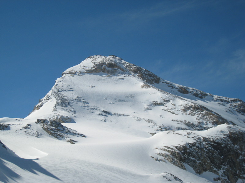 #3 Tsanteleina : un skieur descend la face Tsanteleina : un skieur descend la face