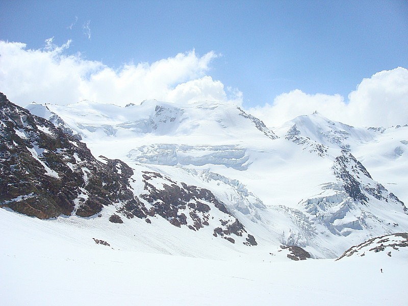 Glacier de Forni : Descente sur Branca
