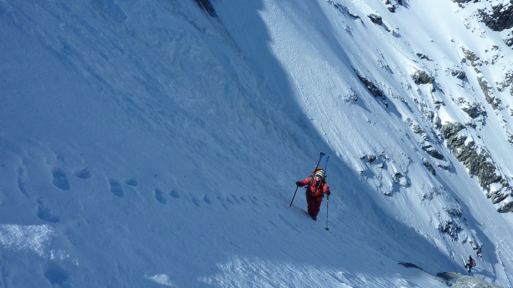 #3 Verrou du Glacier : ça passe bien mais on devine la glace pas loin à gauche Verrou du Glacier : ça passe bien mais on devine la glace pas loin à gauche