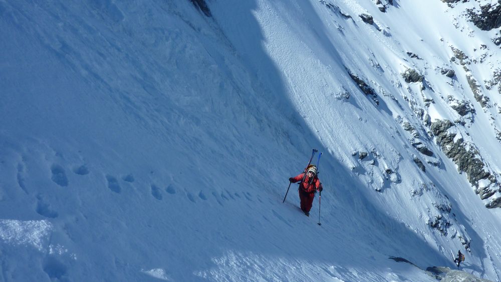 Verrou du Glacier : ça passe bien mais on devine la glace pas loin à gauche