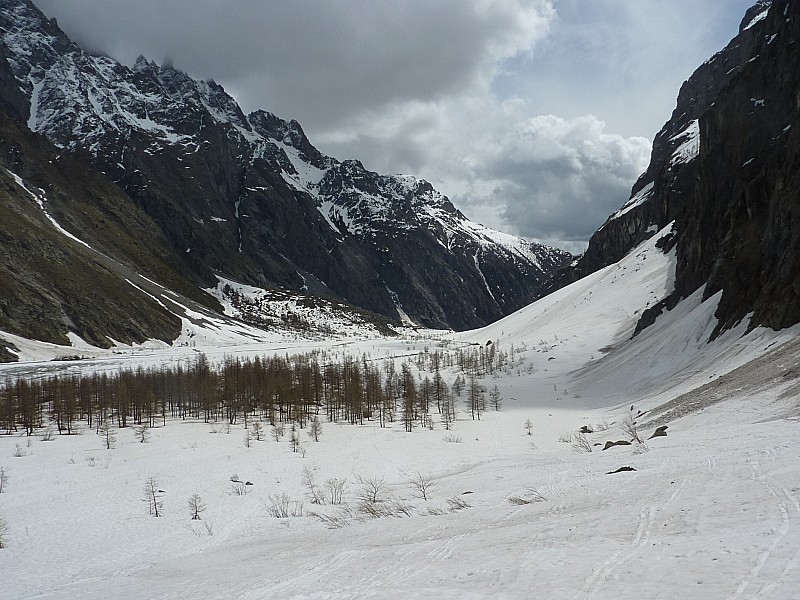 #6 Arrivée : Arrivée au pré de Madame Carle ski au pied dans une soupe très très épaisse! Attention aux genoux. Arrivée : Arrivée au pré de Madame Carle ski au pied dans une soupe très très épaisse! Attention aux genoux.