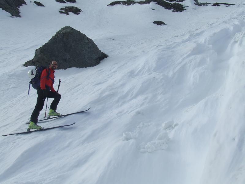 #7 Col du midi de Bellecote : il est joli ce couloir, on dirait Aqualand ! Col du midi de Bellecote : il est joli ce couloir, on dirait Aqualand !