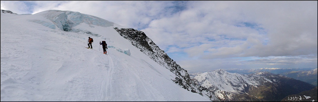 glacier du Geay : on continue par un itinéraire un peu tourmenté