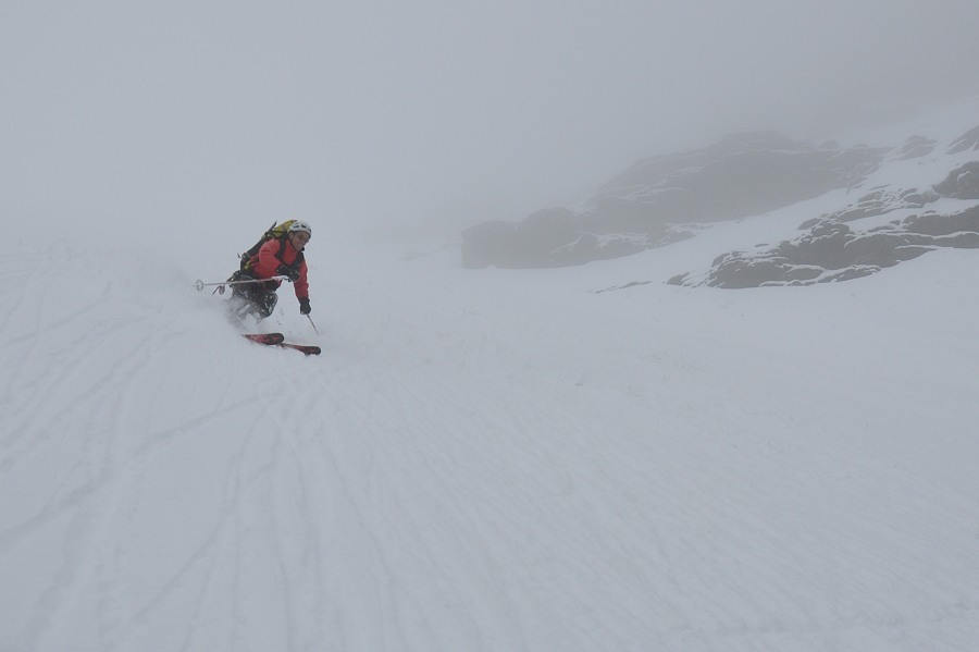 Face NE de la Saissière : Juste assez de visibilité pour skier serein