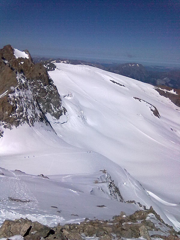 #1 Rateau : Le glacier de la Girose depuis le Rateau. Rateau : Le glacier de la Girose depuis le Rateau.