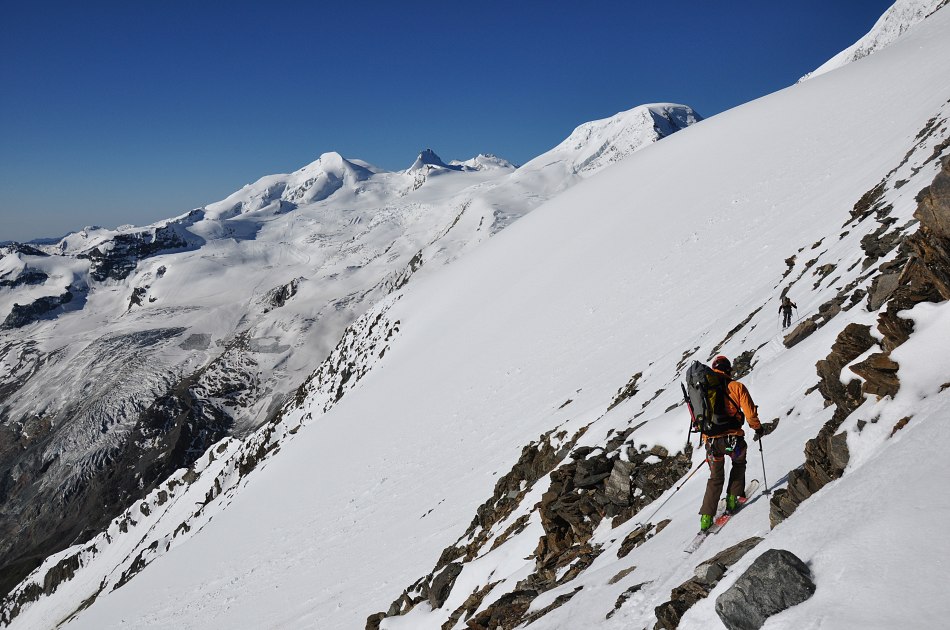 Fallgletscher : Traversée pour rejoindre le Fallgletscher permettant d'éviter le refuge et sa via ferrata