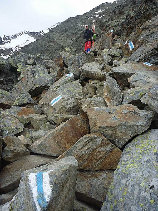 Arête du Schwartzhorn : Balisage helvétique