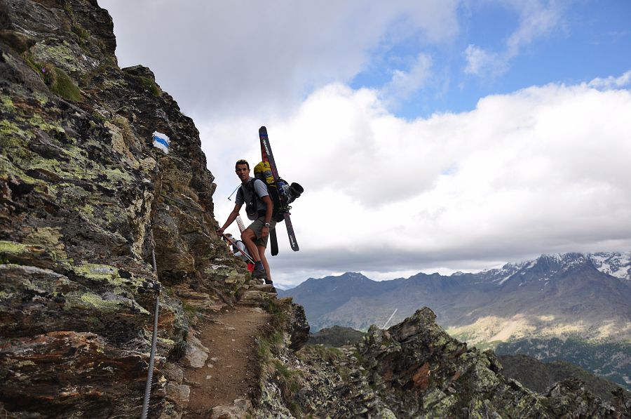 Arête du Schwartzhorn : Début de l'arête