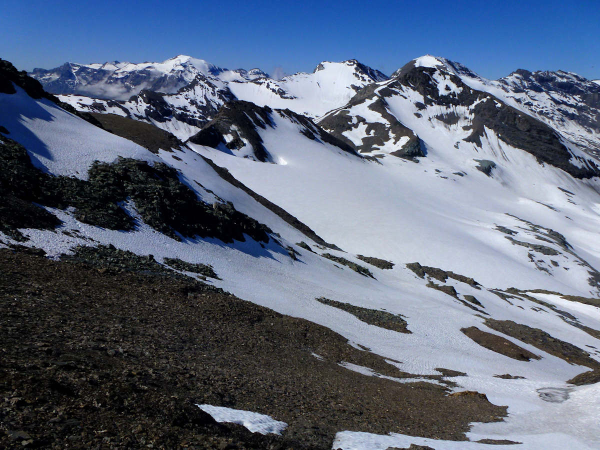 Le glacier des Roches Blanches : Et quelques sommets Mauriennais.