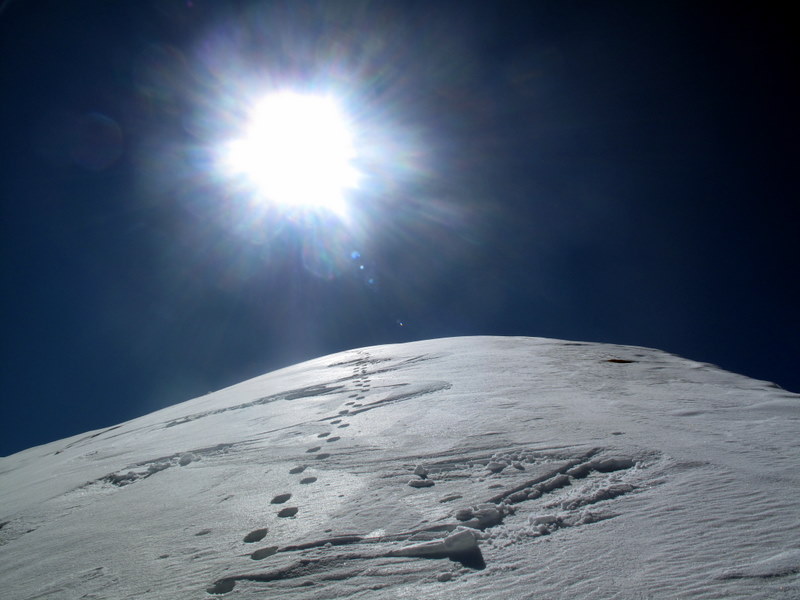 Premiers virages : Départ du sommet à ski