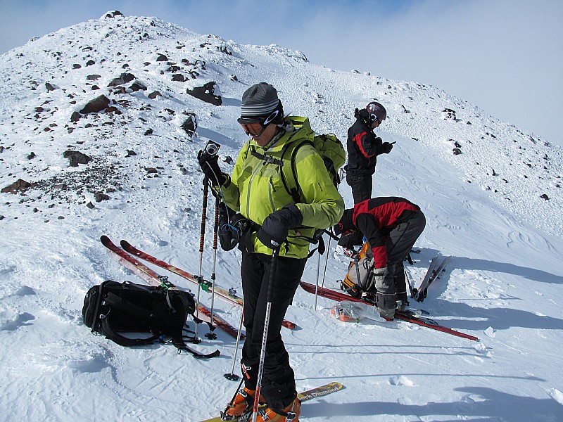 Sommet : Marie-Christine, Christophe et Didier au sommet