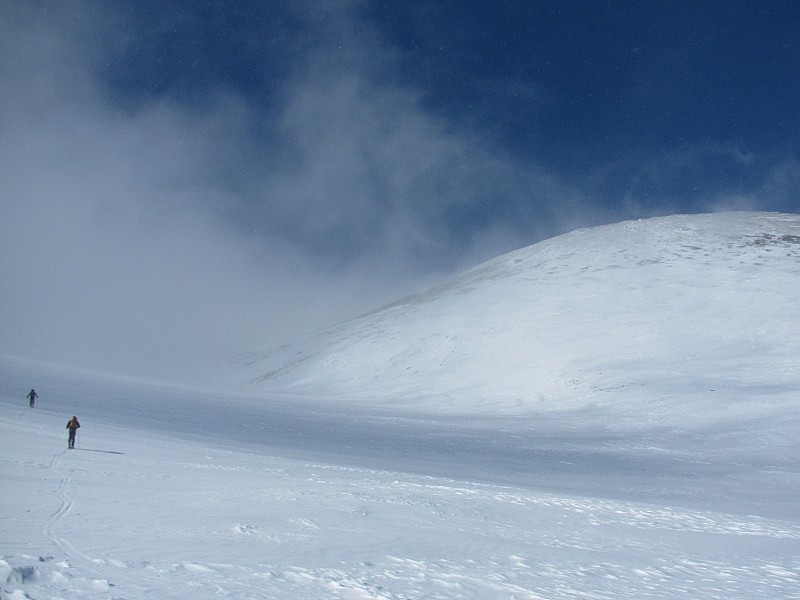 Cote 2800 : Didier et Christophe vers le col entre Chillan Nuevo et viejo