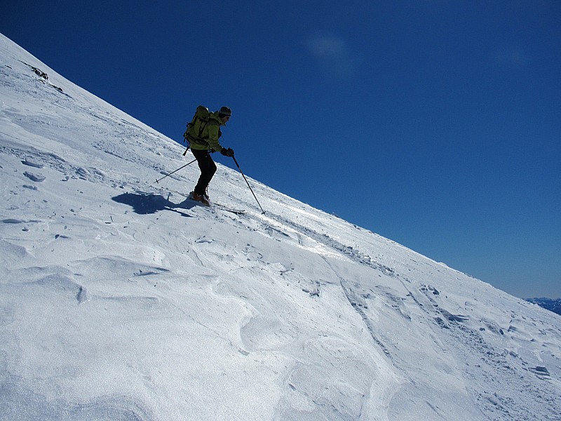 Descente : Marie en cours de descente