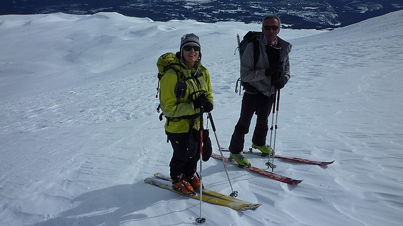 En cours d'ascension : Marc et Marie-Christine lors d'une pause