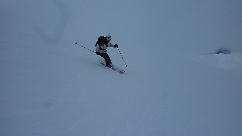 Descente : Aymeric en cours de descente