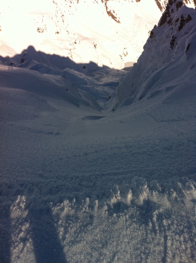 #2 Lombarde : Entrée d Lombarde : Entrée d'un couloir N avec surface entièrement givrée...