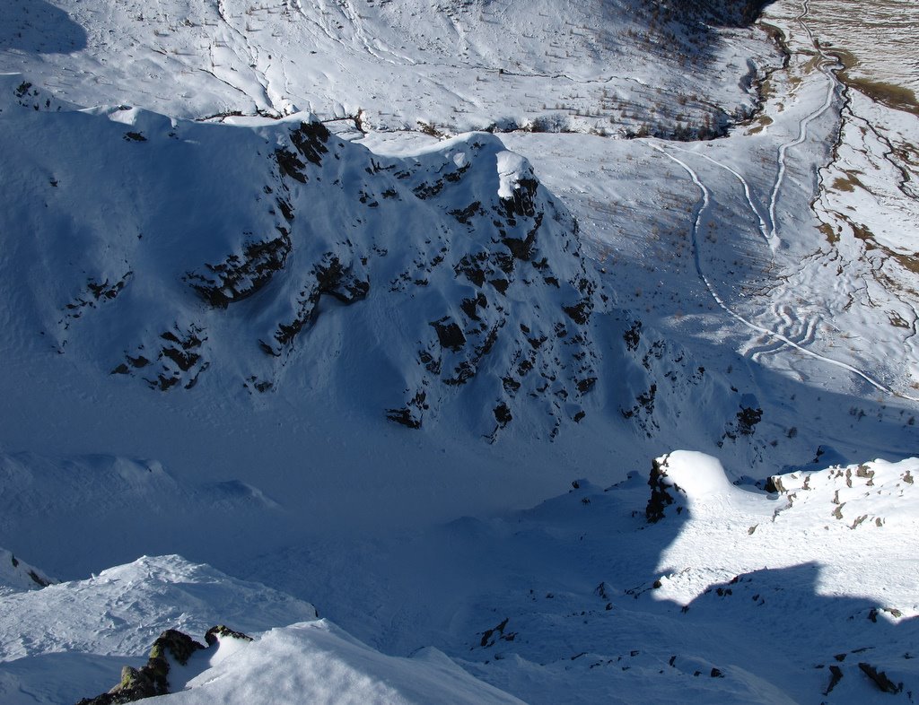 #3 Couloir NW de Tête Ronde : Les traces de Ferski ne sont plus visibles Couloir NW de Tête Ronde : Les traces de Ferski ne sont plus visibles