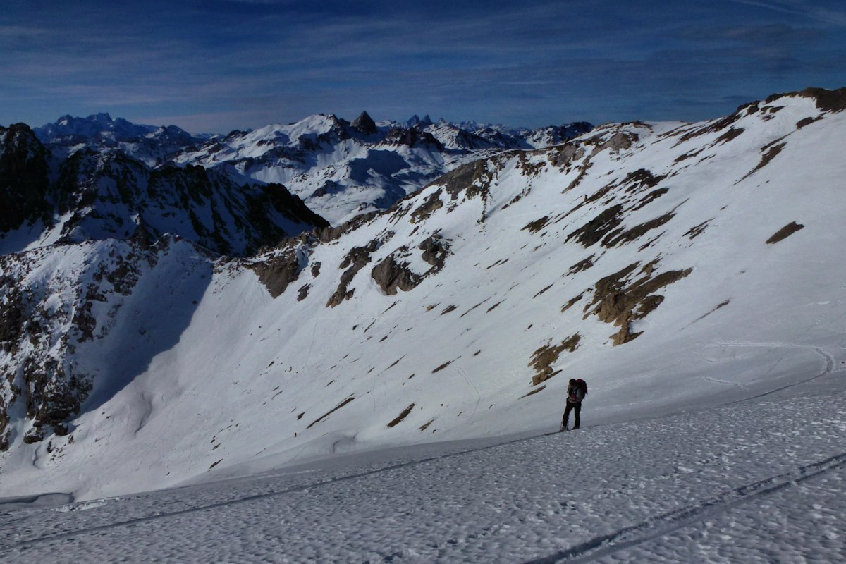 #7 Haut de la face : Vue vers le Sud-Ouest. Haut de la face : Vue vers le Sud-Ouest.