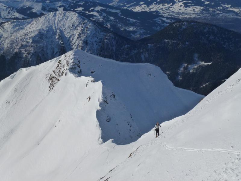Aiguillette des Houches : Yannick, qui arrive au sommet