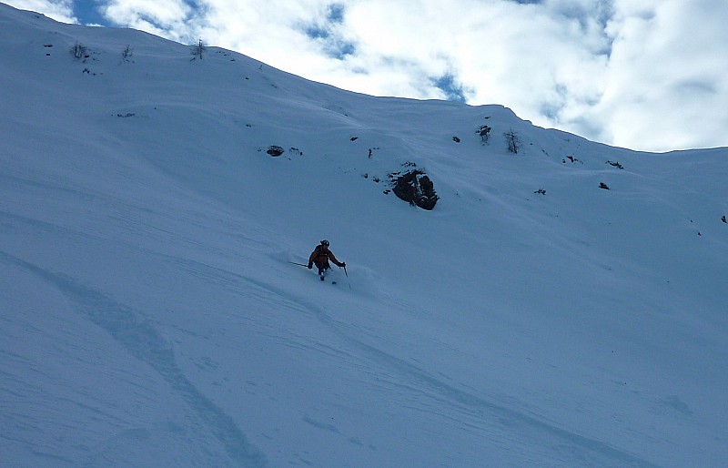 #12 Descente : Milieu de la combe. Descente : Milieu de la combe.