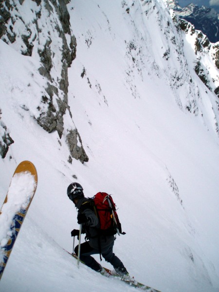 #4 Le passage délicat vu du haut : Seul endroit où la neige était vraiment dure ... Le passage délicat vu du haut : Seul endroit où la neige était vraiment dure ...