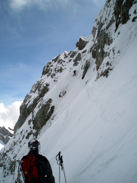 #5 Le passage délicat vu du bas : Seul endroit où la neige était vraiment dure ... Le passage délicat vu du bas : Seul endroit où la neige était vraiment dure ...