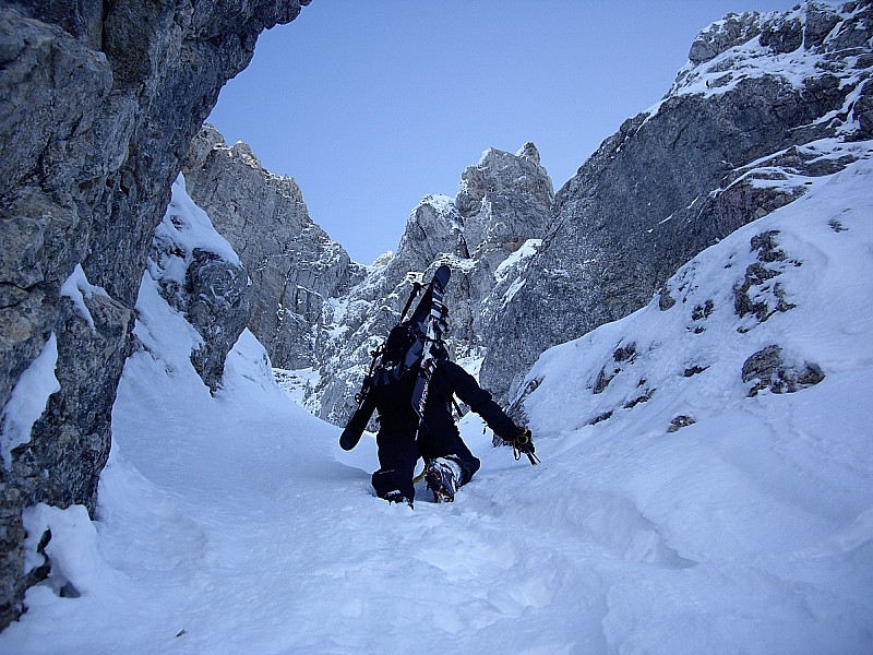 #2 Couloir inferieur,ça passera bien à la descente. Couloir inferieur,ça passera bien à la descente.