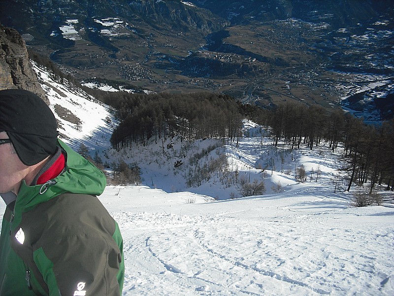 #5 Tête de Fouran 28/12/2011 : Vue sur le couloir de Manouel Tête de Fouran 28/12/2011 : Vue sur le couloir de Manouel