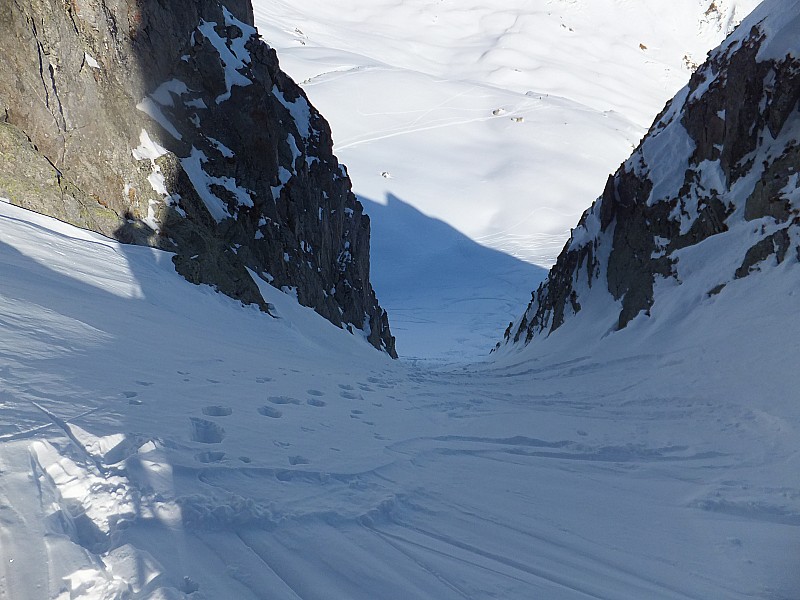 #1 Couloir avant notre descente : Etat du couloir avant notre passage Couloir avant notre descente : Etat du couloir avant notre passage