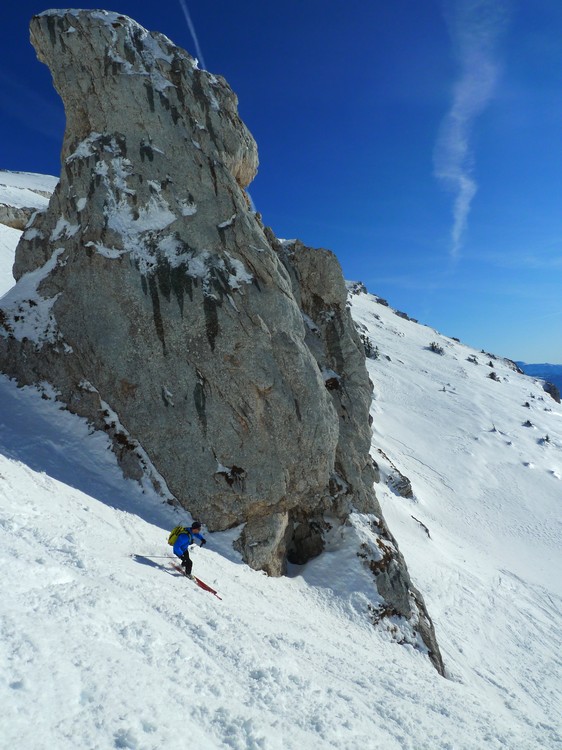 #14 Dent de Crolles : Descente excellente du pas de l Dent de Crolles : Descente excellente du pas de l'Oeille.