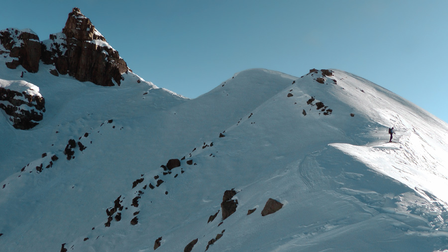 2850m : Sur l’arête vers Pointe Cote de l’Âne