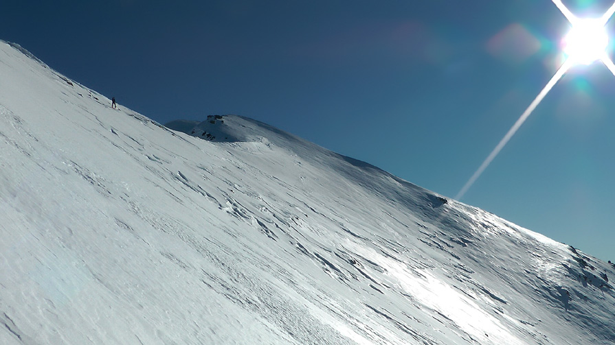 2800m : patrick arrive en haut de la face