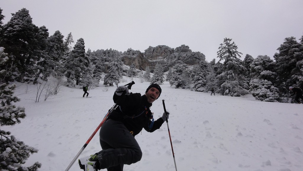 #1 Xavier : dans les pentes sous les barres de la Dent Xavier : dans les pentes sous les barres de la Dent