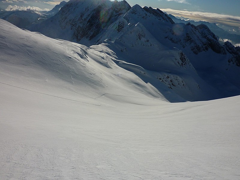 #4 Haut de la combe : Les crêtes ont été bien soufflées. Haut de la combe : Les crêtes ont été bien soufflées.