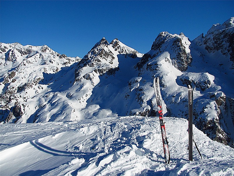 #4 Regard vers le nord : Au centre , une des pointes de Jasse Bralard et à sa droite le col de la Petite Vaudaine Regard vers le nord : Au centre , une des pointes de Jasse Bralard et à sa droite le col de la Petite Vaudaine